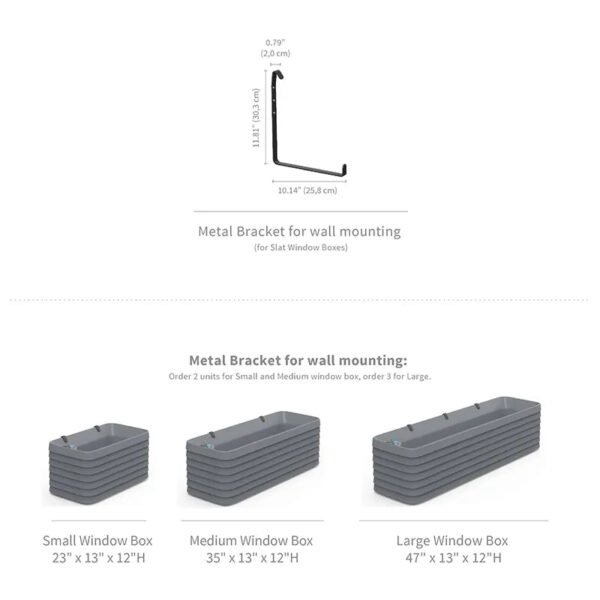 Mounting Brackets for Slat Window Box Planters