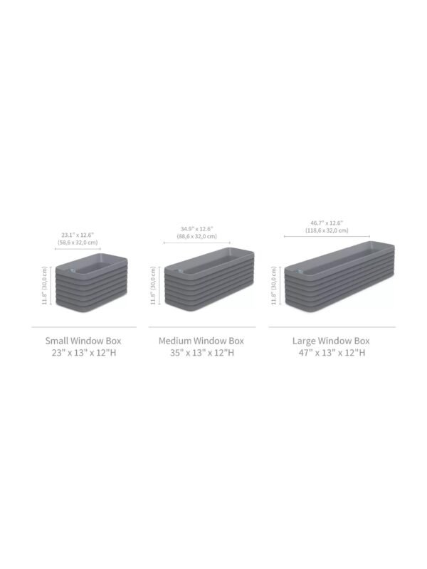 TruDrop Slat Window Box Planter