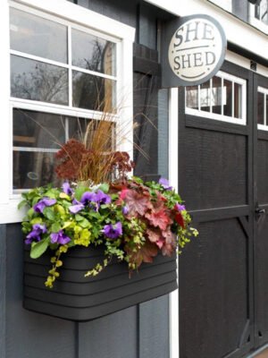 TruDrop Slat Window Box Planter